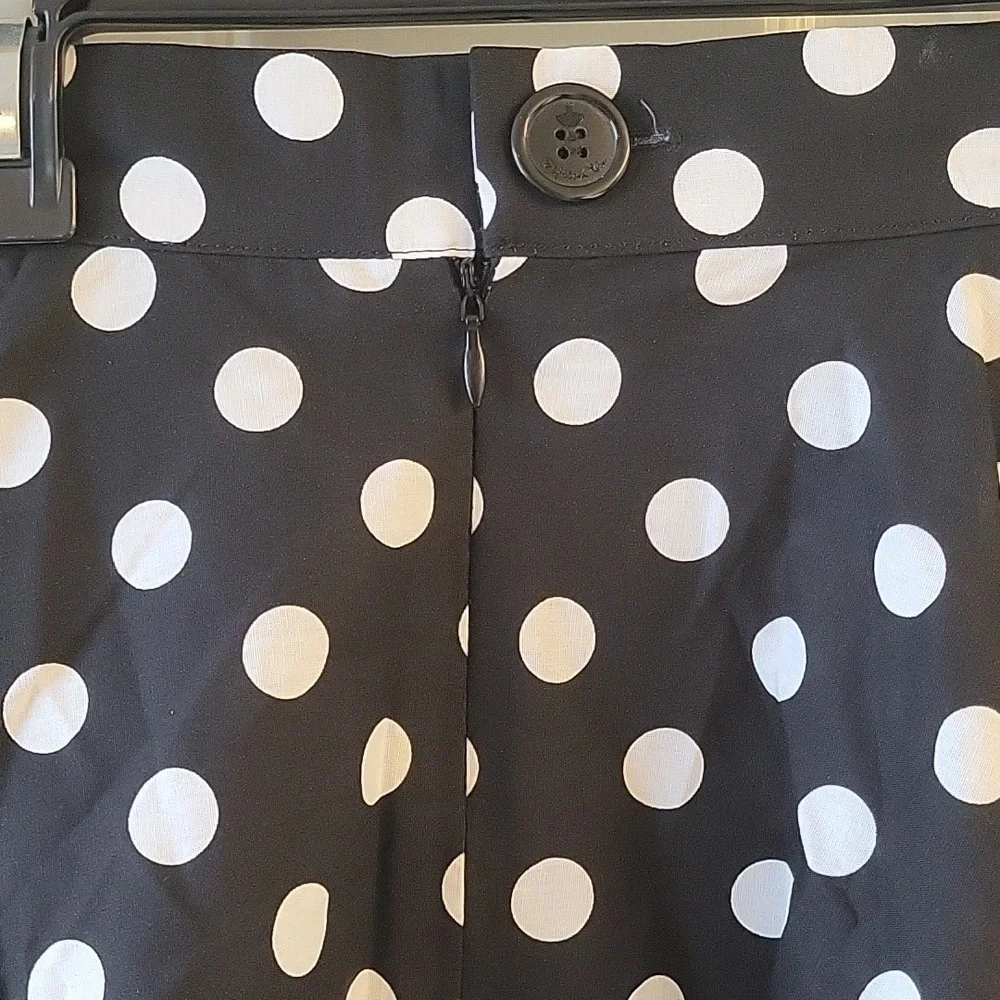 Polka Dot Flare Skirt - Black and White NWT